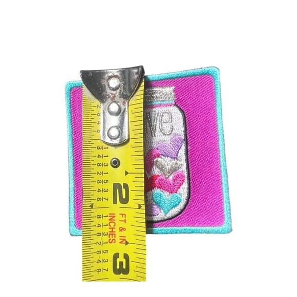 NEW Jar of Hearts 4 Love Valentines Day 2.5" Embroidery Patch Badge Multicolor - Picture 2 of 2